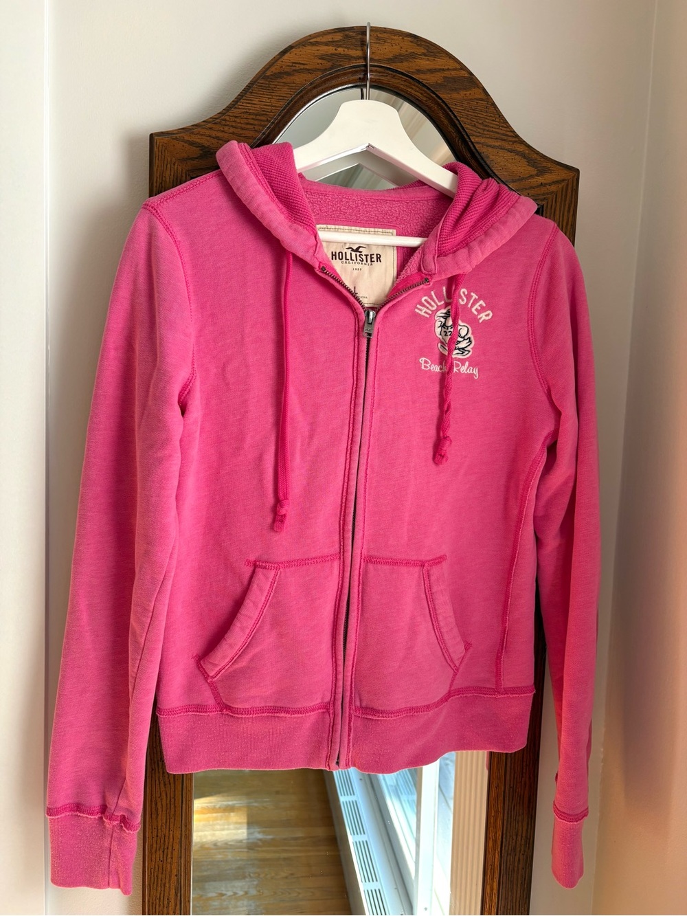 Hollister Y2K Pink Zip-Up Hoodie Jacket